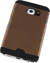 Lichte Aluminium Hardcase/Cover/Hoesje Samsung Galaxy S6 Edge G925 Goud