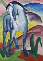 Poster Blaues Pferd I - Schilderij Franz Marc - 'Blauw Paard I' - Dieren - 70x50 cm