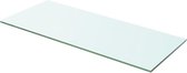 Zwevende Wandplank Glas 60x20cm (Incl fotolijst) - Boekenplank - Muurplank - Wandrek - Boeken plank