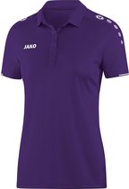 Jako Polo Classico Dames Paars-Wit Maat 38