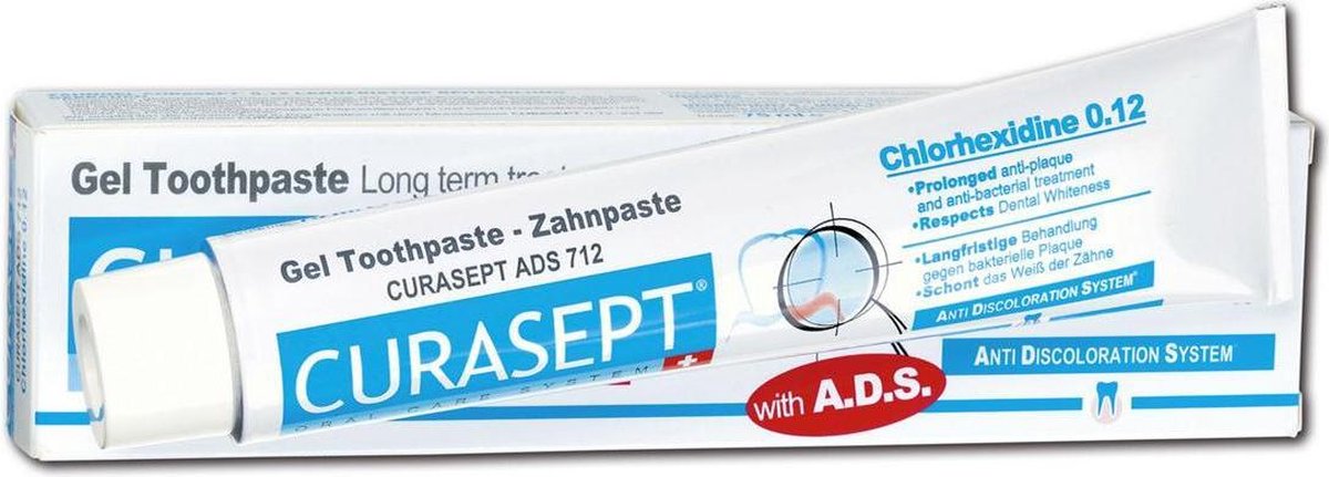 Curasept tandpasta chloorhexedine 0.12% 75 ml 2 tubes