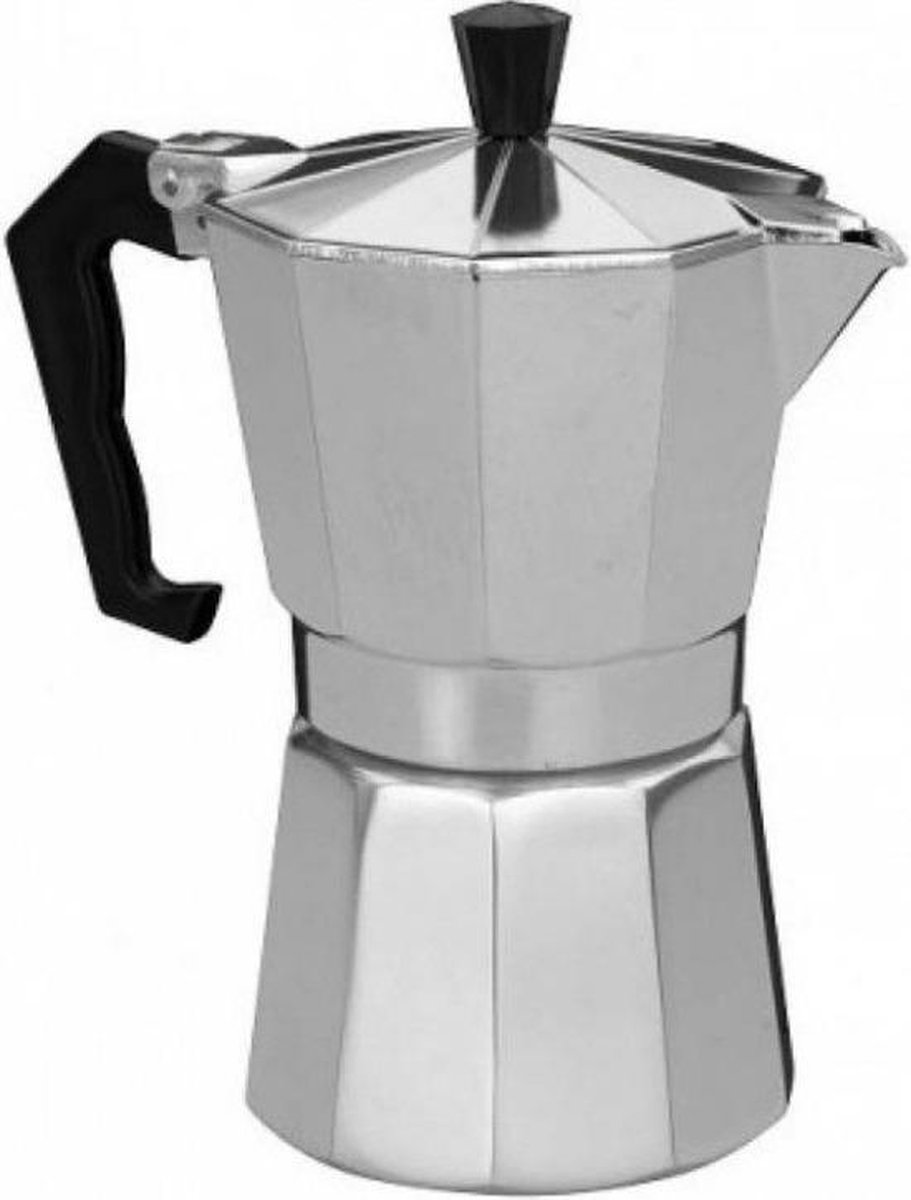 Zilveren percolator voor 6 espresso kopjes - Koffiezetapparaat -  Koffiepercolator | bol