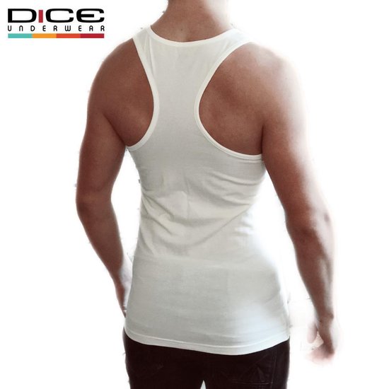 jaloezie Onbemand in het geheim DICE Underwear Heren Tank-top met racerback wit maat S | bol.com