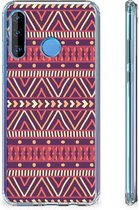 Huawei P30 Lite Doorzichtige Silicone Hoesje Aztec Purple