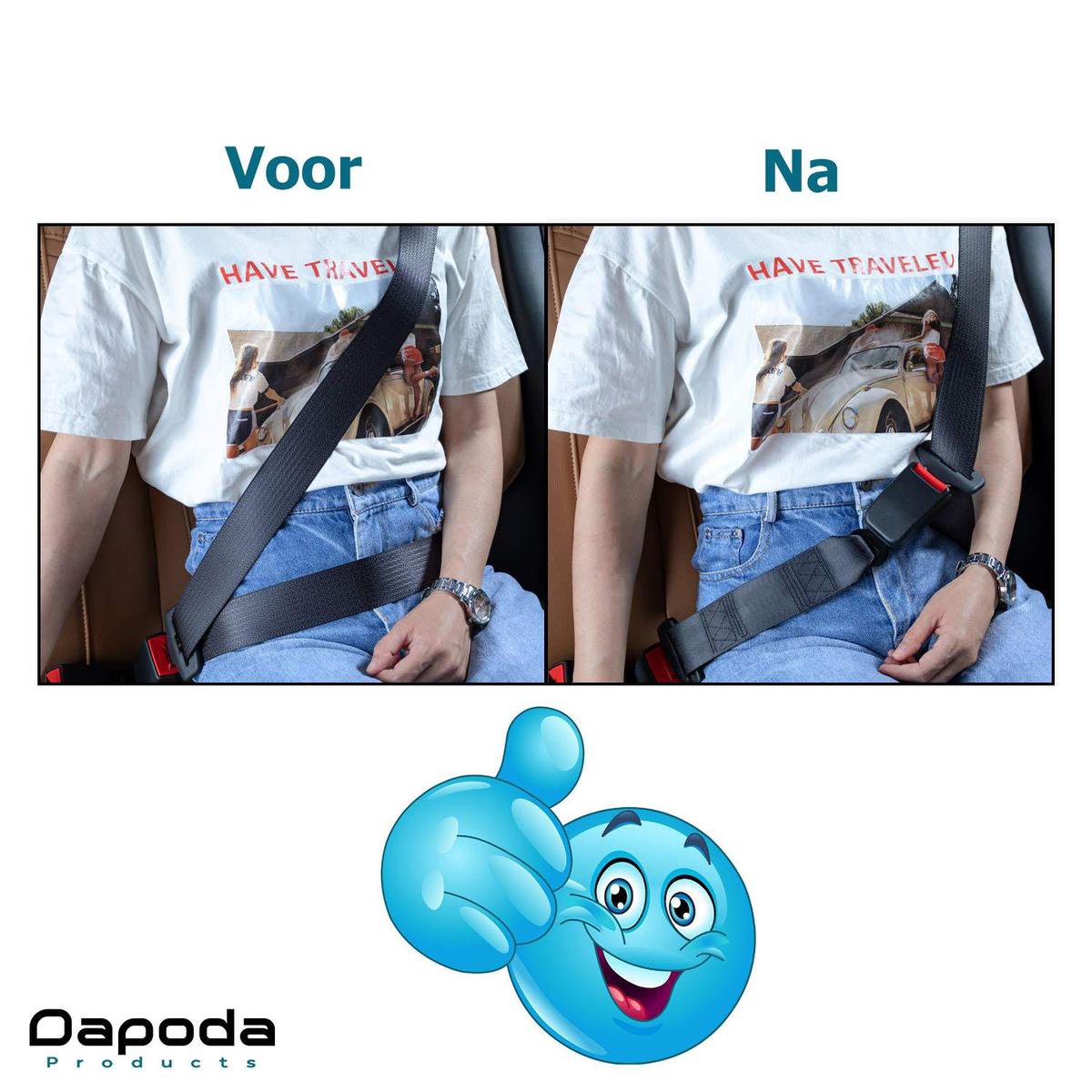 Dapoda® Gordelverlenger auto – Veiligheidsgordel Maxi Cosi – Universeel 2PACK |