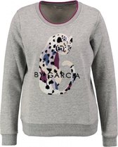 Garcia zachte grijze sweater met pailletten - Maat S