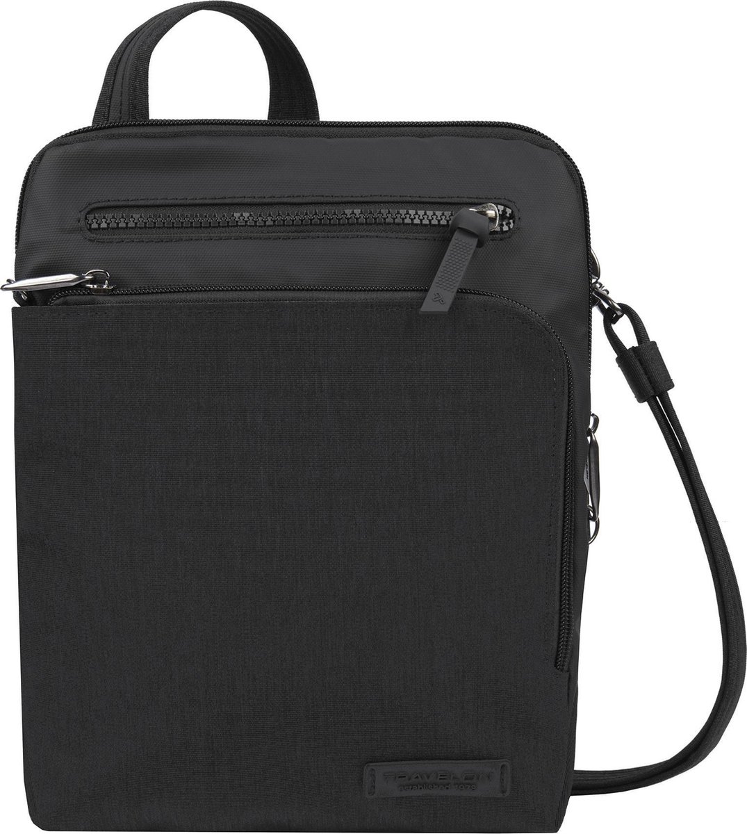 Travelon Unisex Metro Anti-Diefstal Zadel Crossbody, Navy Heather, marine Hei