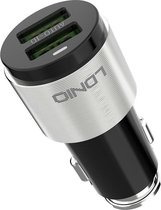 Autolader LDNIO C403 met dubbele USB-aansluiting 2A + USB type C-kabel