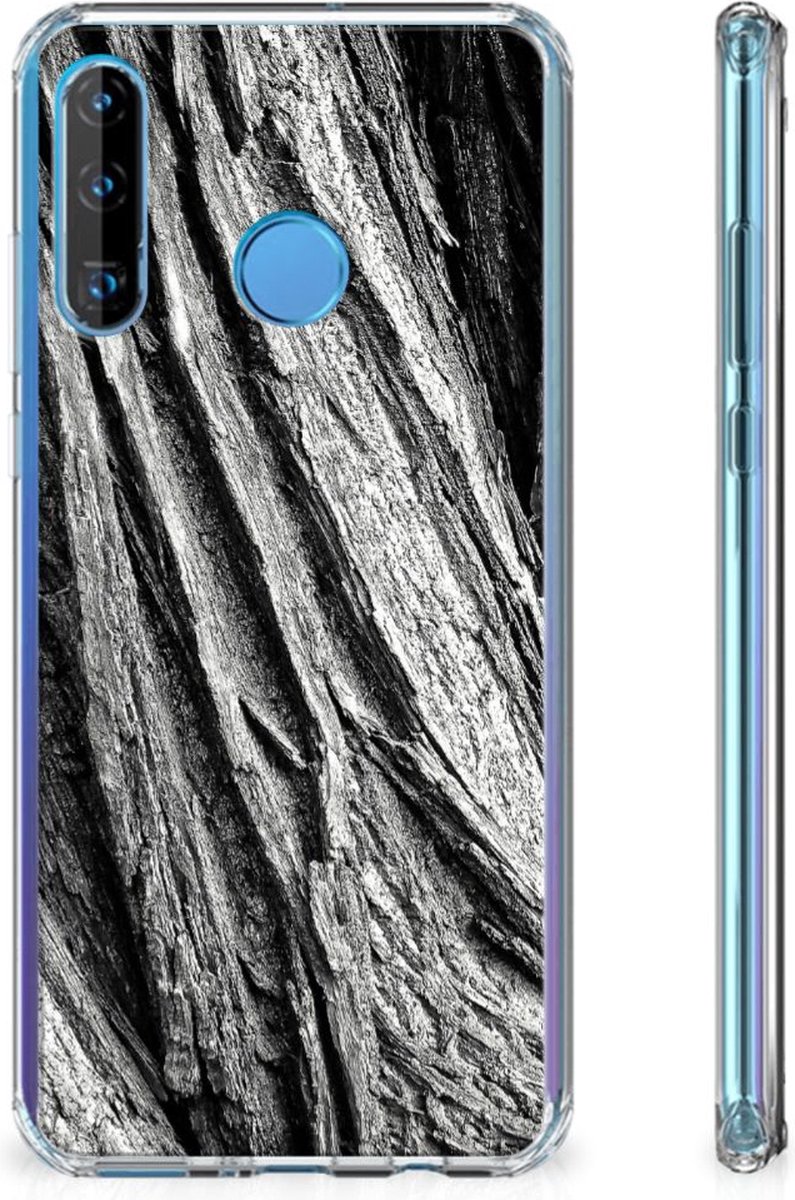 Stevig Telefoonhoesje Huawei P30 Lite Boomschors Grijs