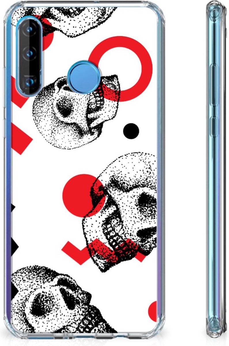 Extreme Case Huawei P30 Lite Skull Red