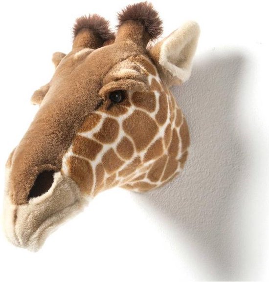 Eindig touw Ongemak Pluche giraffe dierenhoofd knuffel 30 cm - Giraffenkop - Kinderkamer  muurdecoratie | bol.com