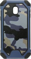 ADEL Kunststof Bumper Hardcase Hoesje voor Samsung Galaxy J3 (2017) - Camouflage Blauw