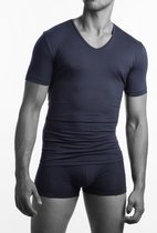 Claesen's® - Heren Pima V-Neck T-Shirt - Donkerblauw - 10% Lycra - 90% Katoen
