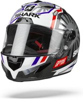 Shark Race-R Pro Carbon Zarco Gp France 2019 Carbon Chrome Rood Dur Integraalhelm - Motorhelm - Maat XL