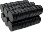 Brute Strength - Super sterke magneten - Rond - 20 x 5 mm - 60 Stuks | Zwart - Neodymium magneet sterk - Voor koelkast - whiteboard