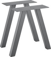 Stalen A tafelpoot set van 2 meubelpoot 40x12x40 cm grijs