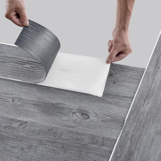 PVC laminaat 0,975 m² zelfklevend voelbare houtstructuur eiken grijs - neu.haus