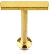 Helix piercing balk top goud kleurig 4mm