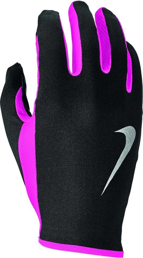 Nike Run Dry Muts en Handschoenen Set Sporthandschoenen - Vrouwen -  zwart/roze Maat M/L | bol.com