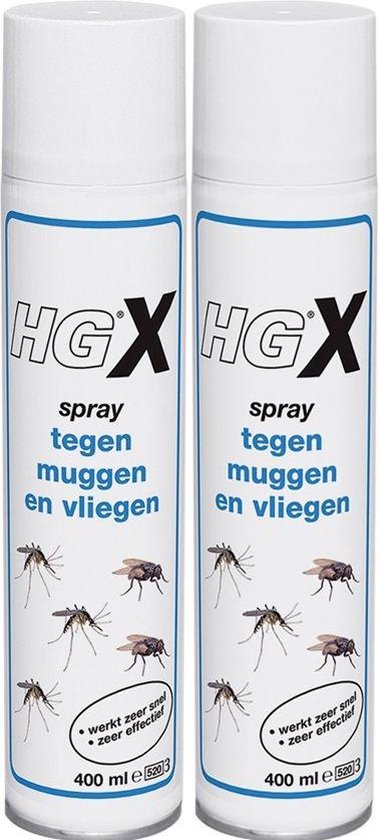 HG X Anti-Muggen/Vliegenspray - 400ml - 2 Stuks ! | bol.com