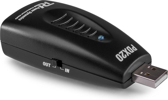 Audio interface - Power Dynamics PDX20 audio converter USB (digitaal) <-> RCA (analoog)