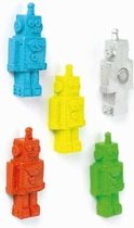 Kleurrijke koelkastmagneten Robot (5 stuks) van Trendform