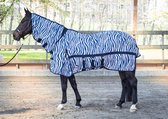 Harry's Horse Vliegendeken met hals met lycra inzet bij de schoft blauw