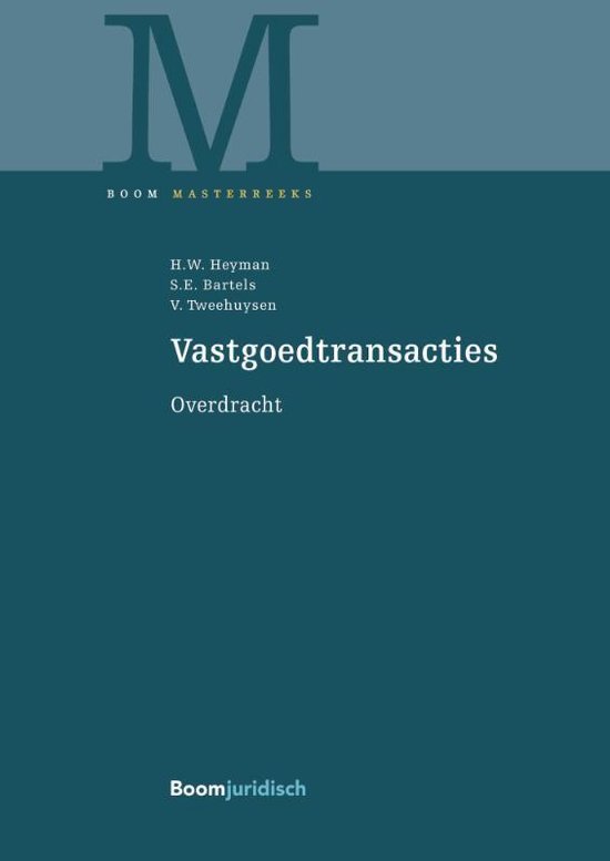 Boom Masterreeks - Vastgoedtransacties - cover