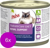 6x Prins NatureCare Diet Renal Support Kat Natvoer 200 gr