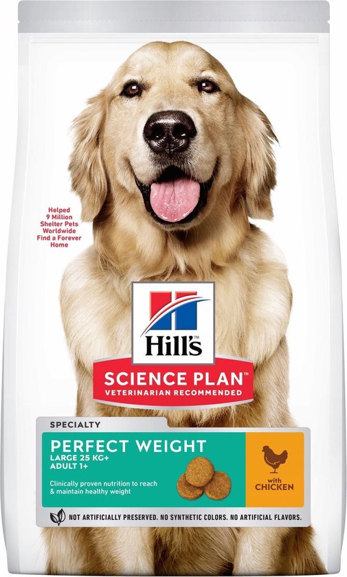 palm fles In hoeveelheid Hill's Perfect Weight Canine Large Breed 12 KG | bol.com