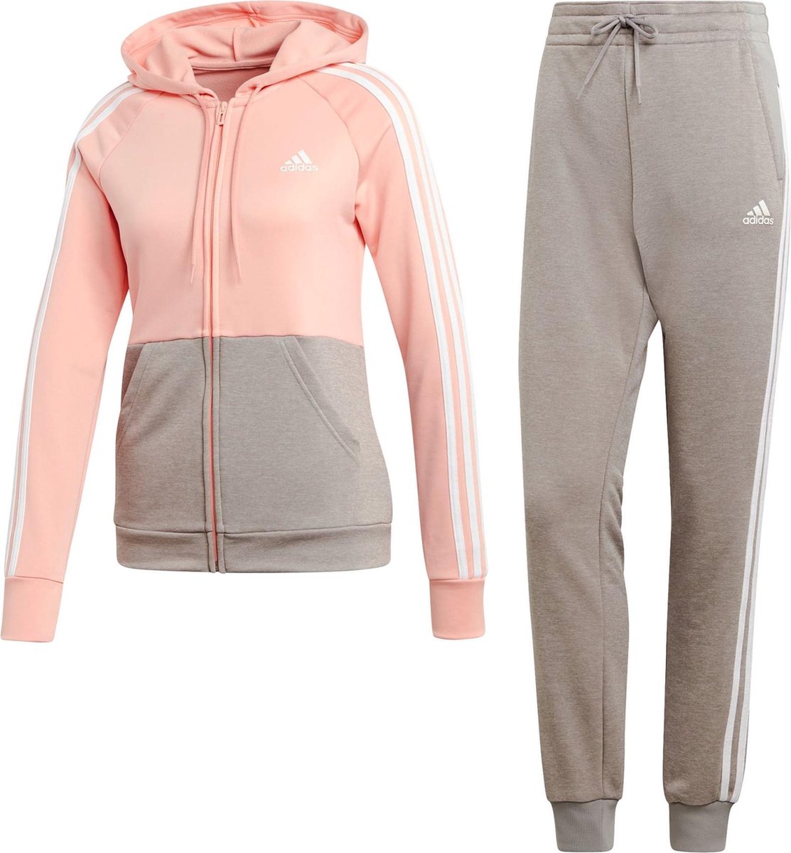 adidas Game Time Trainingspak - Maat M - Vrouwen - roze/grijs ...