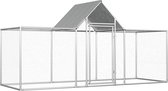 Kippenren Hout Gegalvaniseerd Staal 3x1x1,5 mtr (INCL beschermhandschoenen)