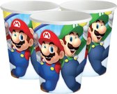 16 stuks kartonnen bekers Super Mario 250ml ®Pippashop