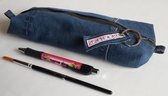 Toetie & Zo Handgemaakte Etui Jeans Rol, roletui, pennenzak, makeuptas, denim