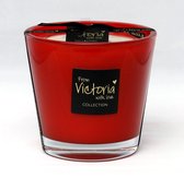 Victoria with Love - Kaars - Geurkaars - Glossy red - Medium - Glas - Indoor