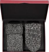 Homepads sokken wol - zwart (in cadeauverpakking) -  Maat: 43-46
