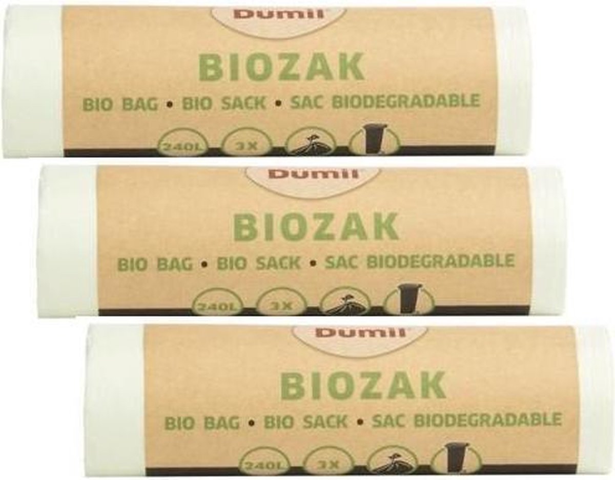 Bio Bag - biozak 240 liter Multipack 3 rollen van 3 zakken