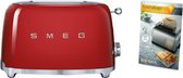 Smeg TSF01RDEU - Broodrooster - Rood + Boska Toastabags 3 stuks