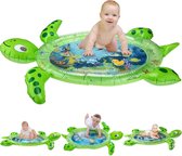 RX Goods Tapis de jeu gonflable pour bébé avec motif tortue - Jouer avec l'eau - Tapis de jeu & Aquamat