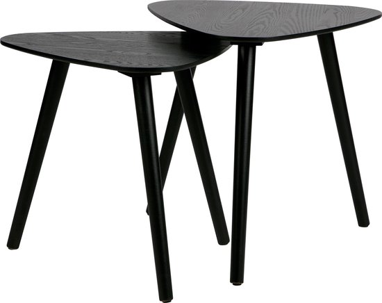 Tables d'appoint en bois Nila - Noir - Set V 2