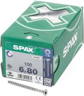 Spax Spaanplaatschroef Verzinkt Torx 6.0 x 80 - 100 stuks