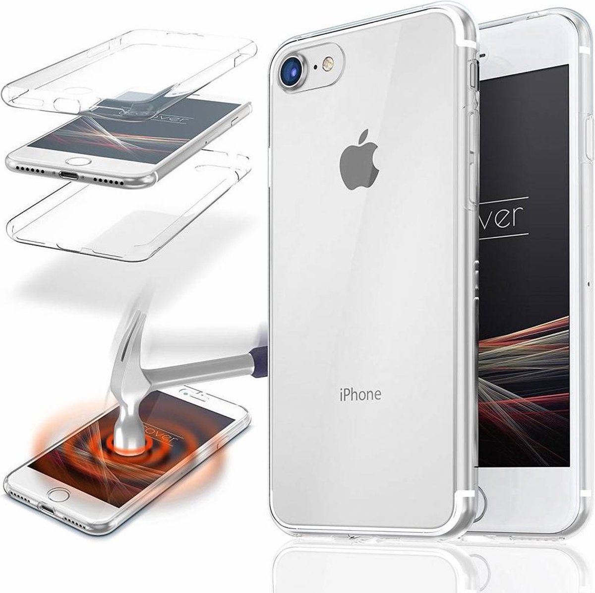 geschikt voor Apple iPhone 7 (4.7 inch) - 360° Full TPU Cover - Crystal Clear
