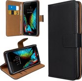 LG K10 Leder Wallet bookcase hoesje  - Zwart