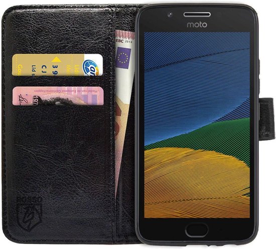Custodia Libro Cadorabo Per Motorola Moto G5 Plus – Portafoglio Rossa Con Tasche, Chiusura Magnetica E Funzione Stand