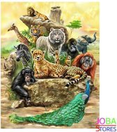 Diamond Painting "JobaStores®" Wilde Dieren - volledig - 55x70cm