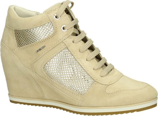 Geox - D 7254 B - Sneaker met sleehak - Dames - Maat 35 - Beige - 8182  -Skin Scam/Mesh... | bol.com