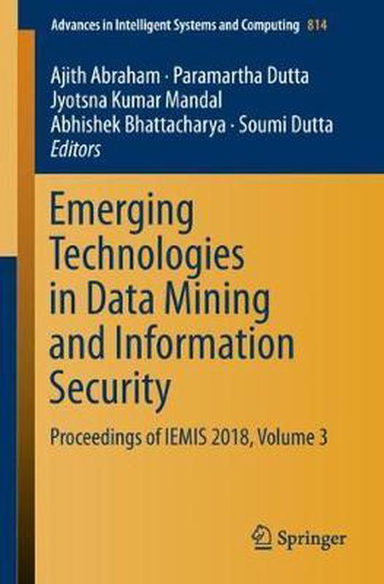 Emerging Technologies in Data Mining and Information Securit ... - cover