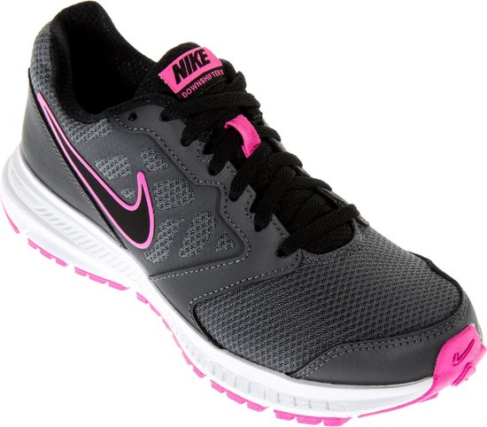 Nike Downshifter 6 Hardloopschoenen - Maat 39 - Vrouwen - grijs/roze/zwart  | bol.com