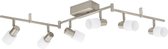 EGLO Taberno - Spot - 6 Lichts - LED - Nikkel-Mat - Wit