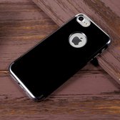 Plating TPU Telefoon Cover iPhone 7 - Zwart